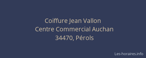 Coiffure Jean Vallon