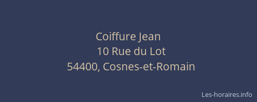 Coiffure Jean