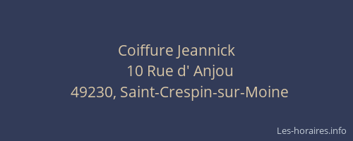Coiffure Jeannick