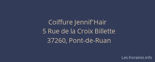 Coiffure Jennif'Hair