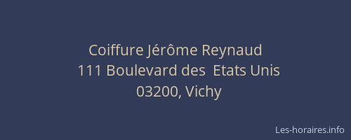 Coiffure Jérôme Reynaud