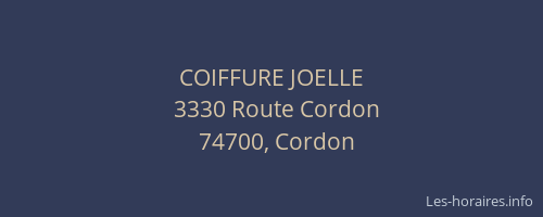 COIFFURE JOELLE