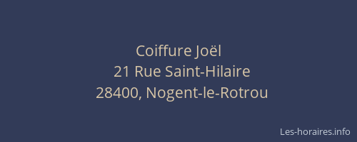 Coiffure Jo&euml;l