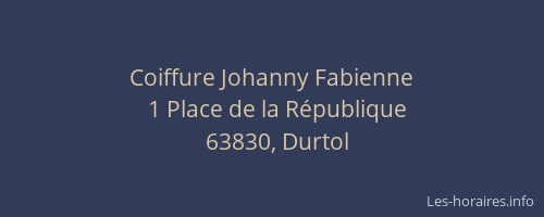 Coiffure Johanny Fabienne