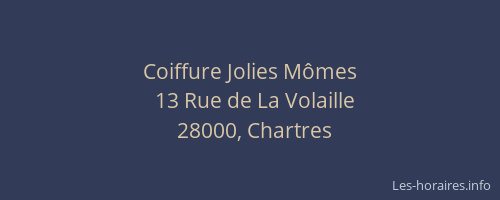 Coiffure Jolies Mômes