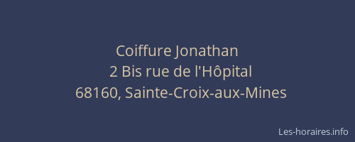 Coiffure Jonathan