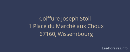 Coiffure Joseph Stoll