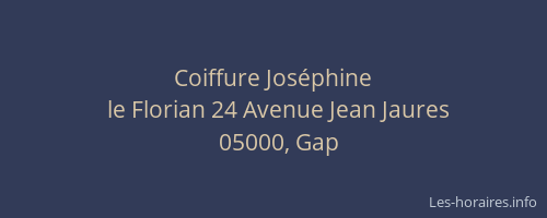 Coiffure Joséphine