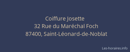 Coiffure Josette