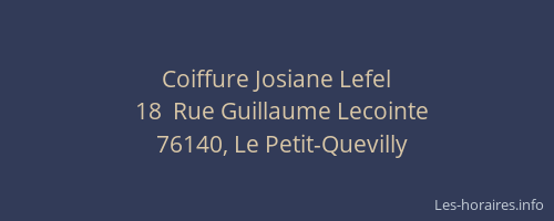 Coiffure Josiane Lefel