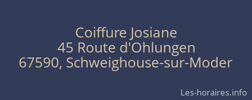 Coiffure Josiane
