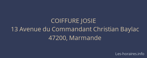 COIFFURE JOSIE