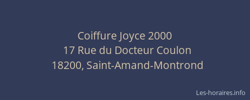 Coiffure Joyce 2000