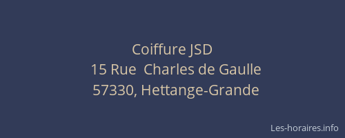 Coiffure JSD