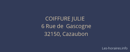 COIFFURE JULIE