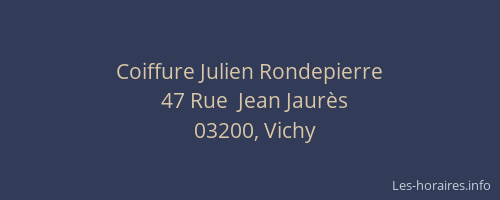 Coiffure Julien Rondepierre