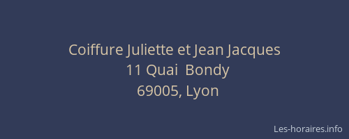 Coiffure Juliette et Jean Jacques
