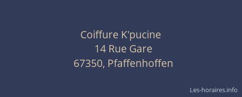 Coiffure K'pucine