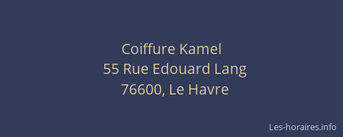 Coiffure Kamel