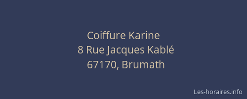 Coiffure Karine