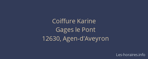 Coiffure Karine