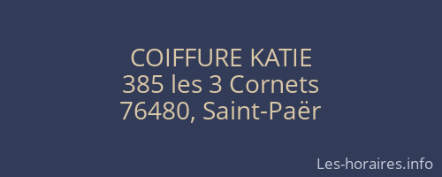 COIFFURE KATIE