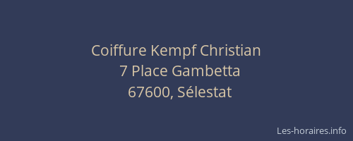 Coiffure Kempf Christian
