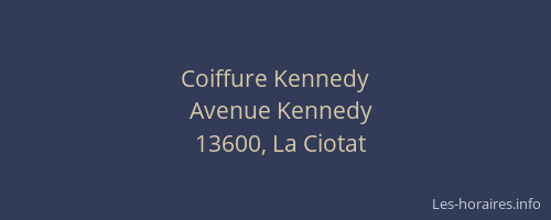 Coiffure Kennedy