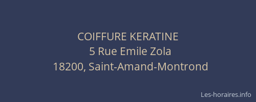 COIFFURE KERATINE