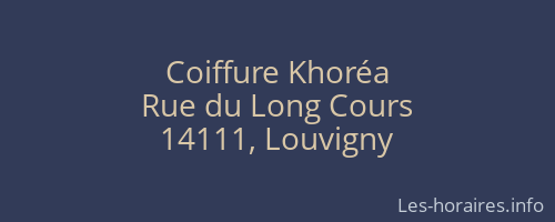 Coiffure Khoréa