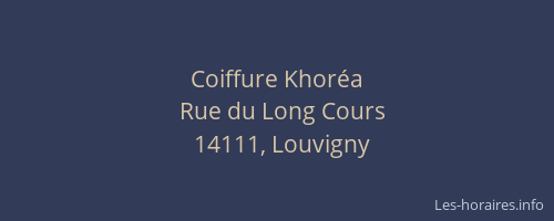 Coiffure Khor&eacute;a