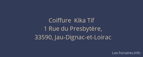 Coiffure  Kika Tif