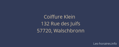 Coiffure Klein