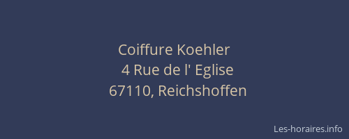 Coiffure Koehler