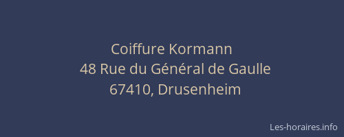 Coiffure Kormann