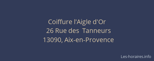 Coiffure l'Aigle d'Or