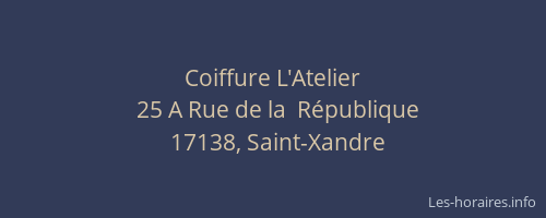 Coiffure L'Atelier