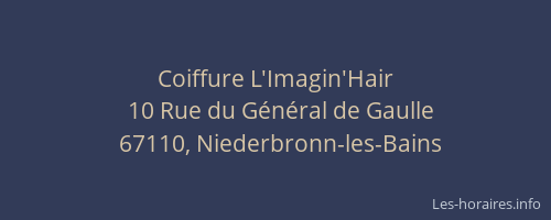 Coiffure L'Imagin'Hair