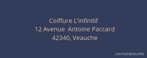 Coiffure L'infinitif