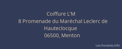 Coiffure L'M