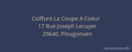 Coiffure La Coupe A Coeur
