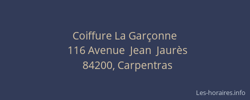 Coiffure La Gar&ccedil;onne