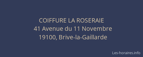 COIFFURE LA ROSERAIE