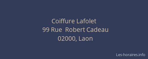 Coiffure Lafolet