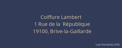 Coiffure Lambert