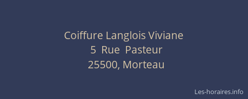 Coiffure Langlois Viviane