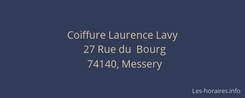 Coiffure Laurence Lavy