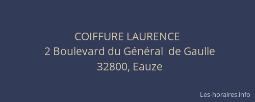COIFFURE LAURENCE