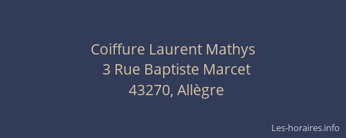 Coiffure Laurent Mathys