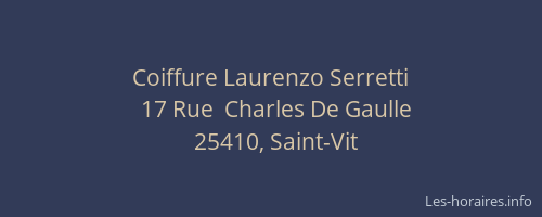 Coiffure Laurenzo Serretti